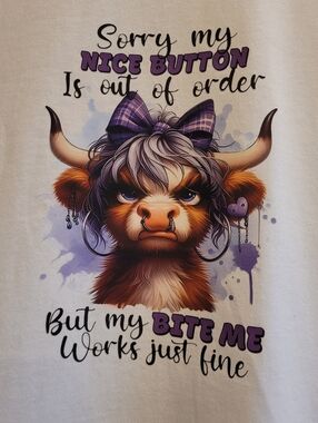 New Bite Me Graphic T-Shirt XL Unisex